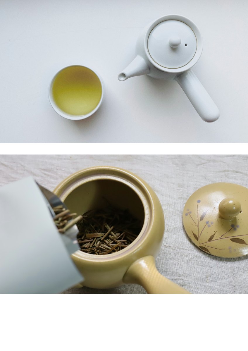 Tea being poured from a kyusu down to the last drop