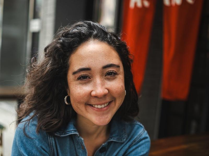 Kate Asano, founder of ASANO, outside one of the shops